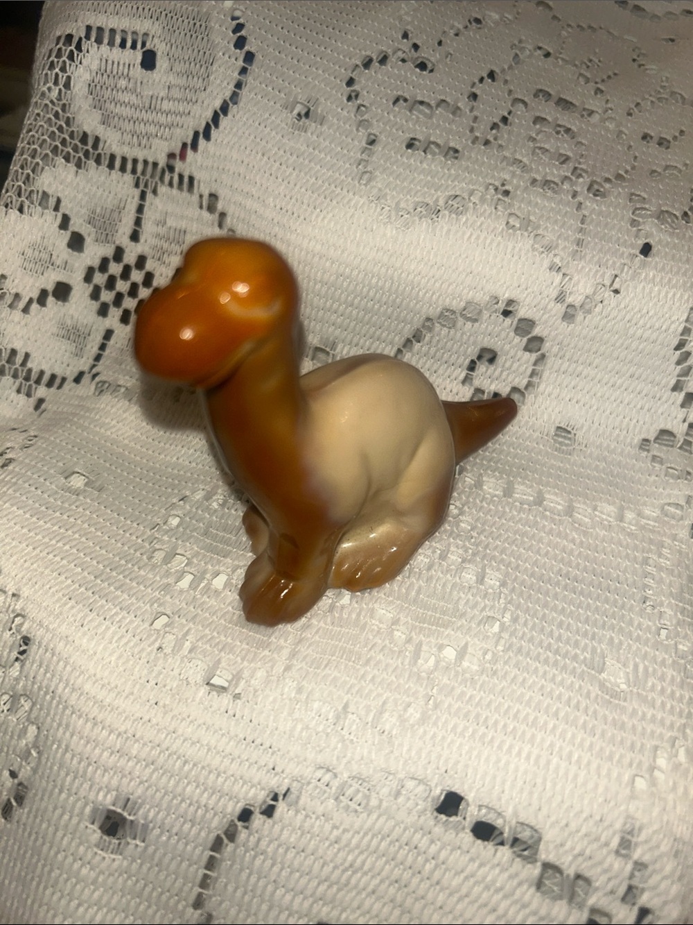 Fenton chocolate Dinosaur Figurine RARE find